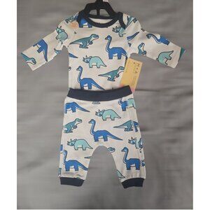 NWT Monica + Andy Infant Dinosaur Bodysuit & Pants Set Newborn Baby Outfit